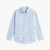 Camicia in misto lino con monogramma su tutta la superficie Camicia in misto lino con monogramma su tutta la superficie