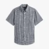 Camicia in misto lino con motivo Glen Plaid, vestibilità regolare Camicia in misto lino con motivo Glen Plaid, vestibilità regolare
