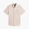 Camicia in misto lino con motivo Glen Plaid, vestibilità regolare