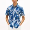 Camicia in misto lino con stampa tropicale Camicia in misto lino con stampa tropicale