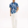 Camicia in misto lino con stampa tropicale Camicia in misto lino con stampa tropicale
