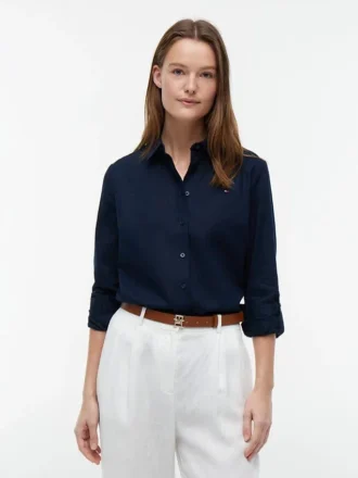 Camicia in misto lino dalla vestibilità comoda