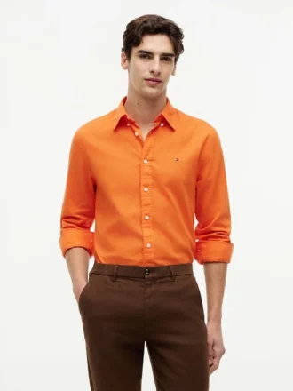 Camicia in misto lino dalla vestibilità regolare