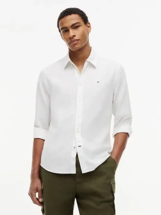 Camicia in misto lino dalla vestibilità regolare