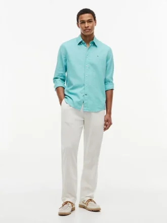Camicia in misto lino dalla vestibilità regolare