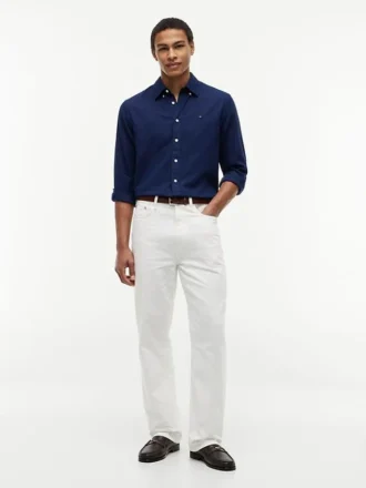 Camicia in misto lino dalla vestibilità regolare