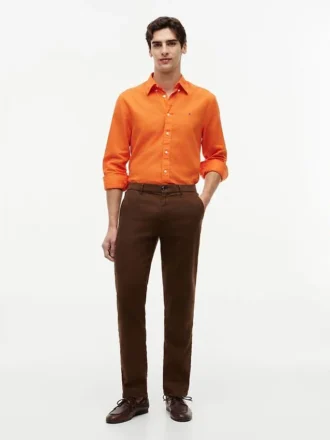 Camicia in misto lino dalla vestibilità regolare