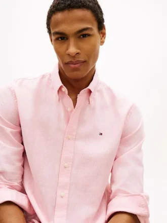 Camicia in misto lino dalla vestibilità regolare