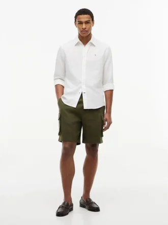 Camicia in misto lino dalla vestibilità regolare