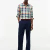 Camicia in misto lino Madras dalla vestibilità regolare