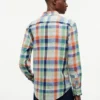 Camicia in misto lino Madras dalla vestibilità regolare