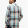 Camicia in misto lino Madras dalla vestibilità regolare Camicia in misto lino Madras dalla vestibilità regolare