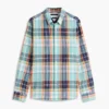 Camicia in misto lino Madras dalla vestibilità regolare Camicia in misto lino Madras dalla vestibilità regolare