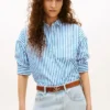 Camicia in popeline a righe dal taglio morbido