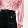 Camicia in popeline a righe dal taglio morbido