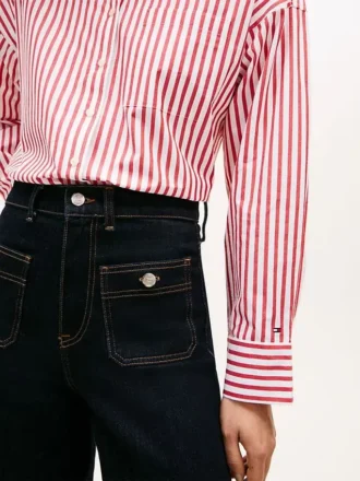 Camicia in popeline a righe dal taglio morbido