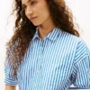 Camicia in popeline a righe dal taglio morbido