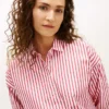 Camicia in popeline a righe dal taglio morbido