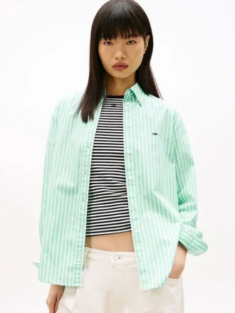 Camicia in popeline a righe Tommy Jeans