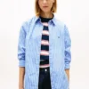 Camicia in popeline a righe Tommy Jeans Camicia in popeline a righe Tommy Jeans