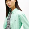 Camicia in popeline a righe Tommy Jeans Camicia in popeline a righe Tommy Jeans