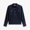 Camicia in popeline con bottoni dorati e vestibilità comoda Camicia in popeline con bottoni dorati e vestibilità comoda