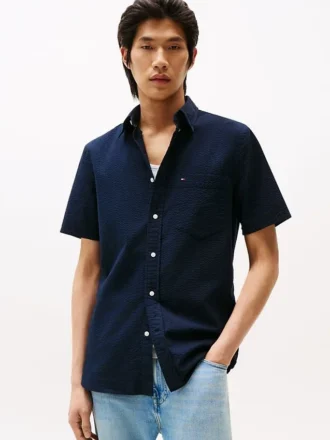 Camicia in seersucker dalla vestibilità regolare