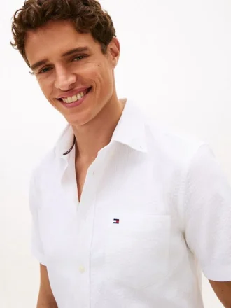 Camicia in seersucker dalla vestibilità regolare