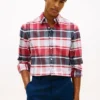 Camicia in tessuto Oxford elasticizzato a quadri, vestibilità regolare Camicia in tessuto Oxford elasticizzato a quadri, vestibilità regolare