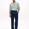 Camicia in tessuto Oxford elasticizzato a quadri, vestibilità regolare Camicia in tessuto Oxford elasticizzato a quadri, vestibilità regolare