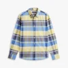 Camicia in tessuto Oxford elasticizzato a quadri, vestibilità regolare Camicia in tessuto Oxford elasticizzato a quadri, vestibilità regolare