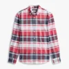 Camicia in tessuto Oxford elasticizzato a quadri, vestibilità regolare Camicia in tessuto Oxford elasticizzato a quadri, vestibilità regolare