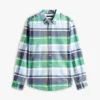 Camicia in tessuto Oxford elasticizzato a quadri, vestibilità regolare Camicia in tessuto Oxford elasticizzato a quadri, vestibilità regolare