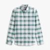 Camicia in tessuto Oxford elasticizzato a quadri, vestibilità regolare Camicia in tessuto Oxford elasticizzato a quadri, vestibilità regolare