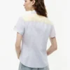 Camicia in tessuto Oxford elasticizzato a righe miste Camicia in tessuto Oxford elasticizzato a righe miste