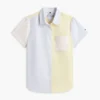 Camicia in tessuto Oxford elasticizzato a righe miste Camicia in tessuto Oxford elasticizzato a righe miste