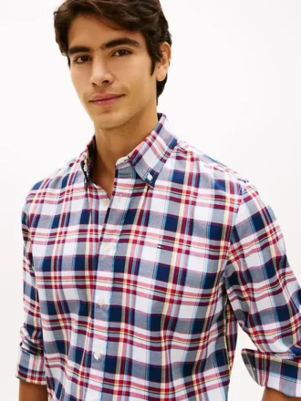 Camicia in twill a quadri audaci, vestibilità regolare