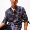 Camicia in twill spazzolato a quadri, vestibilità regolare
