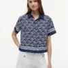 Camicia in voile con monogramma in script su tutta la superficie Camicia in voile con monogramma in script su tutta la superficie
