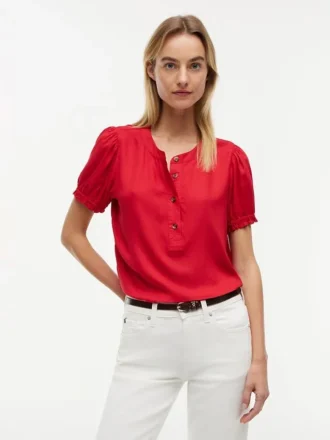 Camicia leggera con arricciature