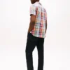 Camicia Madras in misto lino, vestibilità regolare