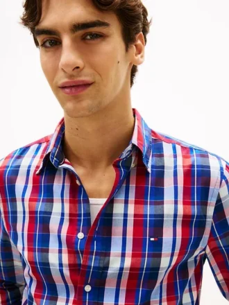 Camicia Multi-Check Flex dal taglio regolare
