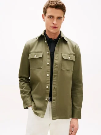 Camicia oversize in twill fiammato Camicia oversize in twill fiammato