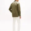 Camicia oversize in twill fiammato