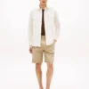 Camicia oversize in twill spazzolato, vestibilità regolare