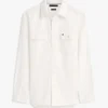 Camicia oversize in twill spazzolato, vestibilità regolare