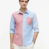 Camicia Oxford a blocchi di colore, vestibilità regolare