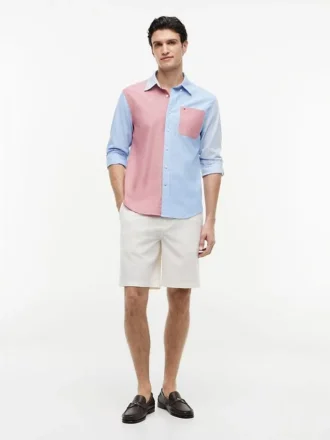 Camicia Oxford a blocchi di colore, vestibilità regolare