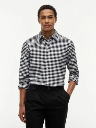 Camicia Oxford a quadretti, vestibilità regolare