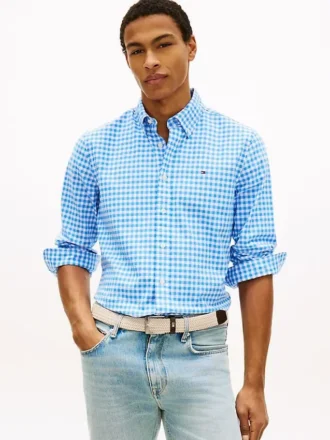 Camicia Oxford a quadretti, vestibilità regolare
